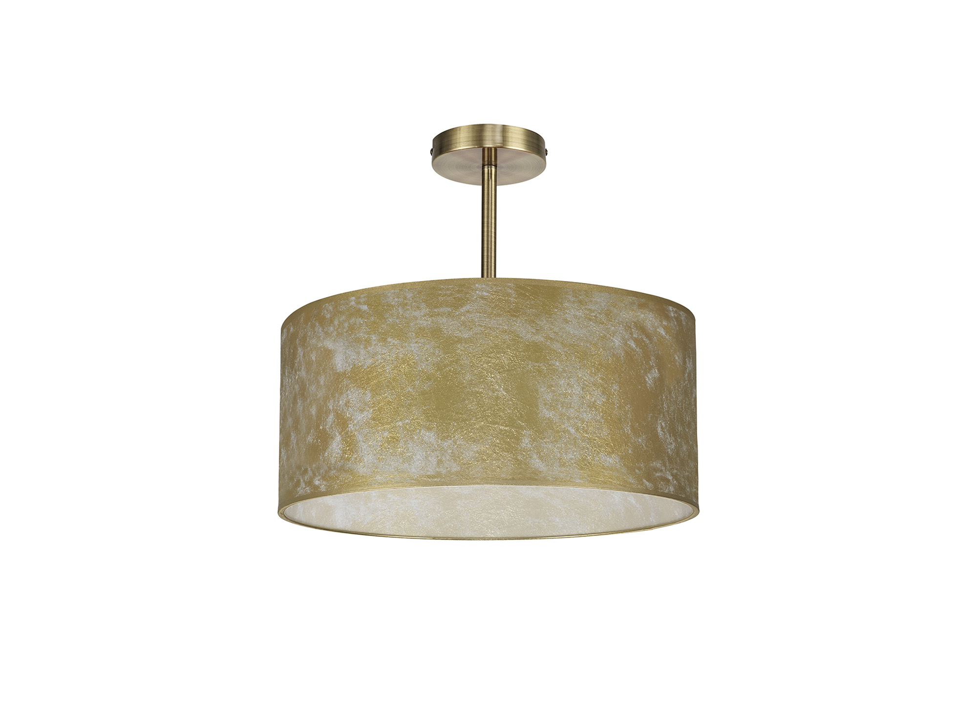 Baymont 40cm Semi Flush 1 Light Antique Brass, Gold Leaf DK0823  Deco Baymont